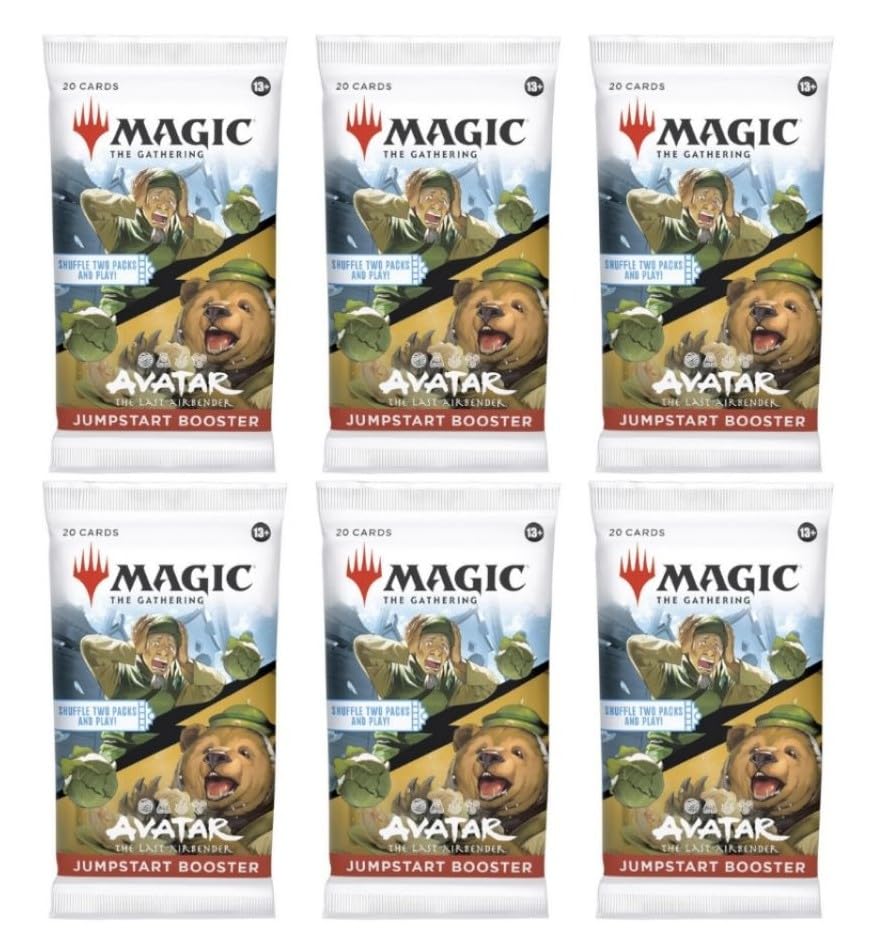 6 Packs Magic The Gathering Jumpstart Booster Pack Lot MTG Avatar The Last Airbender