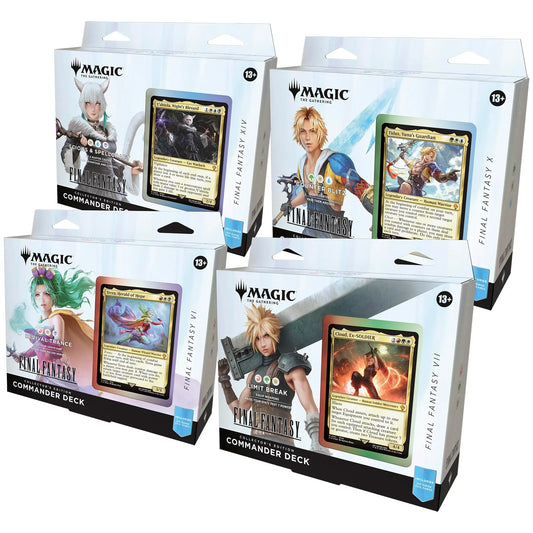 Magic: The Gathering - Final Fantasy Collector’s Edition Commander Deck Bundle - Includes All 4 Surge Foil Decks - Legacy Limited Edition