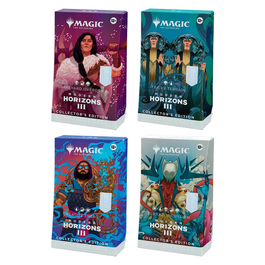 Magic: The Gathering Modern Horizons 3 Commander Deck: Collector’s Edition Bundle - Includes All 4 Decks (Graveyard Overdrive, Tricky Terrain, Creative Energy, and Eldrazi Incursion) - Legacy Limited Edition